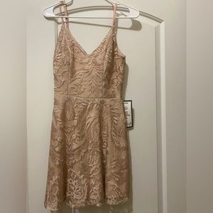 Speechless Juniors’ Shimmer Embroidered Fit & Flare Dress NEW (with tags on)